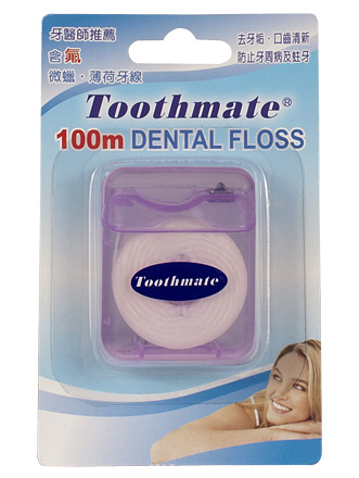 Toothmate 麗麗薄荷微蠟含氟牙線 100M 超值經濟裝